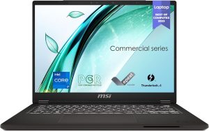MSI Commercial 14 H Professional Laptop: 13th Gen Intel Core i7, 14” 60Hz Display, Intel Iris Xe, 16GB DDR4, 512GB NVMe SSD, Eco-Friendly, Fingerprint Reader, Win 11 Pro: A13MG vPro-009US
