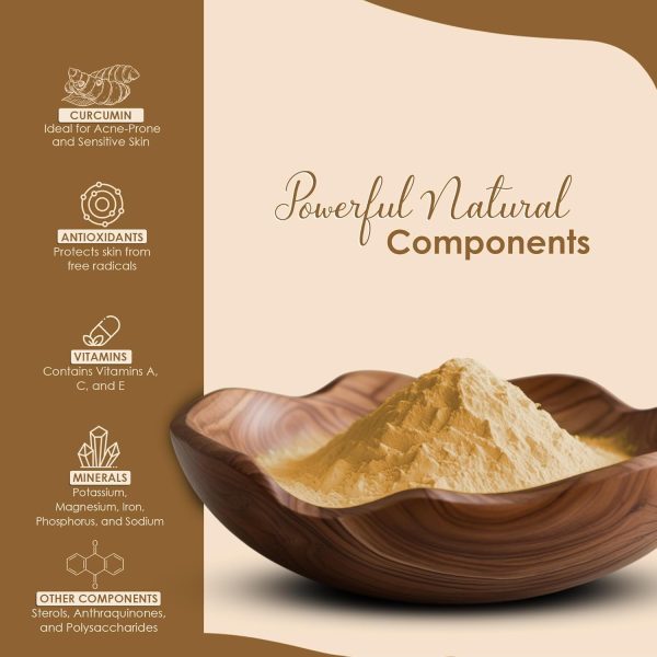 ⁦White Turmeric Powder by mi Nature | Kachur, Curcuma zeodaria,Poolankilangu Powder | 227g(8 oz) (0.5 lb) | Does not Stain | White Turmeric Powder for face and Skin | 100% Natural Powder| from India⁩ - الصورة ⁦4⁩