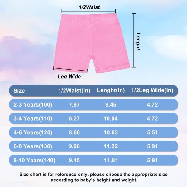 ⁦Girls Shorts Breathable and Comfy Kids Cycling Shorts 6 Pack (2-10 Years Old) Stretchy Dancing Bike Pants for Girl Sports Play Underdress⁩ - الصورة ⁦7⁩