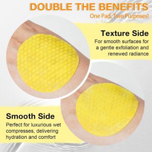 Turmeric Kojic Acid Cleansing Pads - Makeup Remover & Skincare Pads - Soft, Absorbent, Unbleached Facial Cotton, Glow Organic Skin Care - 50 Count