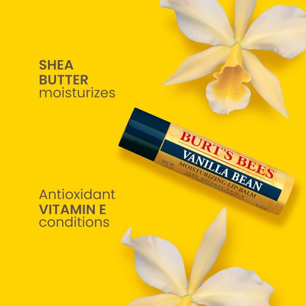 ⁦Burt's Bees Wild Cherry and Vanilla Bean Moisturizing Lip Balm Twin Pack for Unisex 2 x 0.15 oz Lip Balm⁩ - الصورة ⁦3⁩