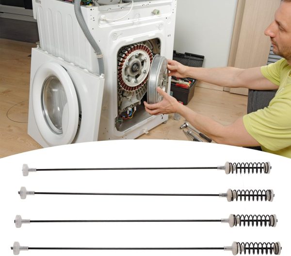 ⁦BROLEO Washing Machine Suspension Rods, Alloy and Plastic 4 PCS Easy To Use Stable Support Washer Suspension Rods for Home⁩ - الصورة ⁦3⁩