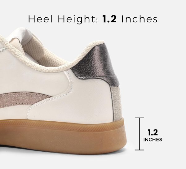 ⁦LUCKY STEP Women's Retro Fashion Sneakers Classic Casual Walking Shoes Non Slip Comfort Skate Shoes⁩ - الصورة ⁦2⁩