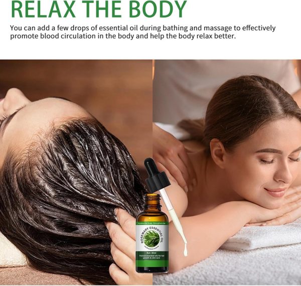 ⁦NALACAL Rosemary Oil for Hair Growth, Essential Oil for Skin and Hair Care, Promotes Natural Hair, Eyebrow, and Eyelash Growth, Best Hair Thickening Product for Men and Women (30ml)⁩ - الصورة ⁦4⁩