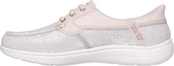 ⁦Skechers Martha Stewart On-the-go Flex Radiant Hands Free Slip-ins Sequin Boat Shoe womens Boat Shoe⁩ - الصورة ⁦5⁩