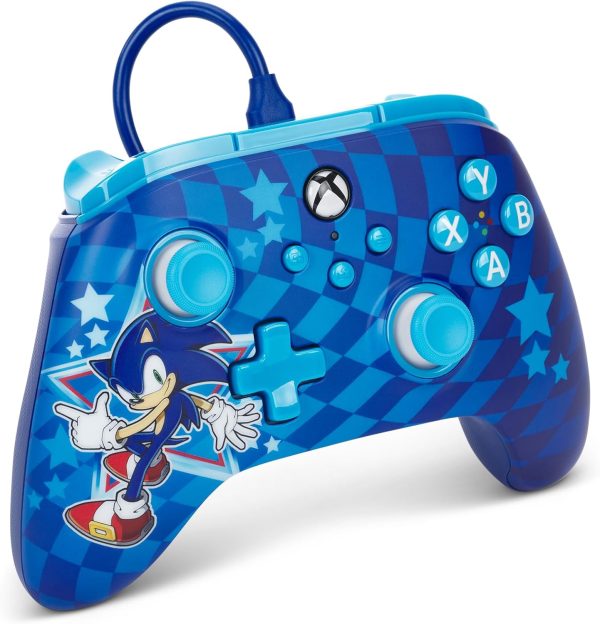 ⁦PowerA Advantage Wired Controller for Xbox Series X|S - Sonic Style, Sonic Xbox Controller with Detachable 10ft USB-C Cable, Mappable Buttons, Trigger Locks and Rumble Motors, Officially Licensed for⁩ - الصورة ⁦2⁩