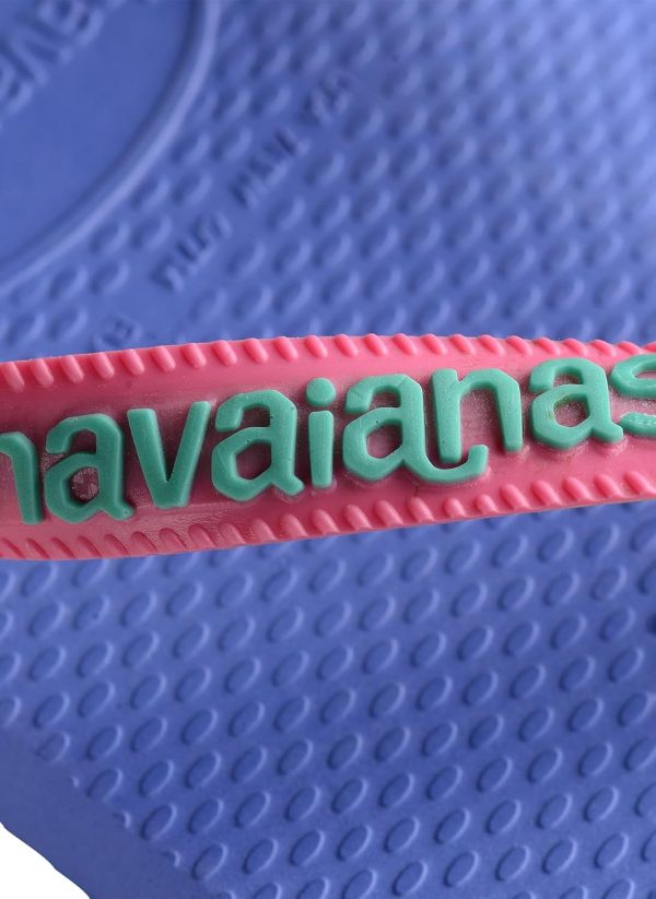 ⁦Havaianas Unisex's Top Logomania Flip Flops, Ruby Red, 43/44 EU⁩ - الصورة ⁦4⁩