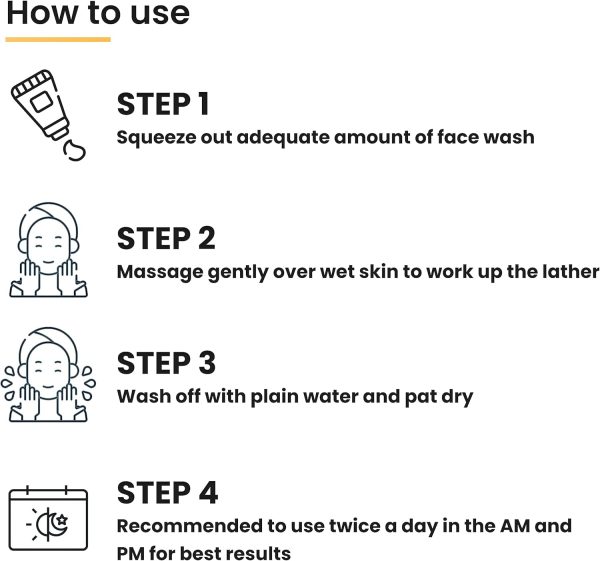 ⁦Graceberry Brightening L-Glutathione Face Wash with Vitamin C & E, Glycolic acid and Kojic Acid For Deep Cleansing | Face Wash For Woman & Men | All Skin Type | 100GM⁩ - الصورة ⁦7⁩