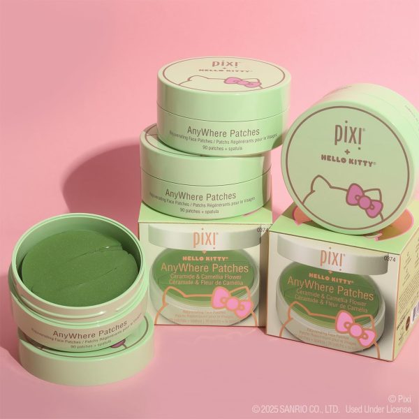 ⁦Pixi + Hello Kitty AnyWhere Multipurpose Hydrogel Patches, Hyaluronic, Caffeine & Retinol For Under Eyes, Revitalize Eye Area, 45 pairs / 90 Patches⁩ - الصورة ⁦7⁩