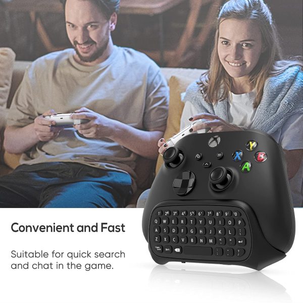 ⁦اوارت كيبورد لوحدة تحكم Xbox سلسلة X S One لوحة مفاتيح لاسلكية للالعاب مع مستقبل USB ملحقات العاب جاك الصوت سماعة الراس لاكس بوكس وحدة التحكم غير متضمنة اسود⁩ - الصورة ⁦8⁩