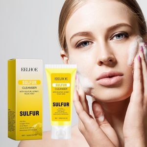 KASTWAVE Natural Sulfur Facial Cleanser, Exfoliating Facial Cleanser, Calms and Cools Redness and Discomfort, Reduces Oil Excess Pimples, Gently Cleanses, Refreshes & Makes Skin Radiant