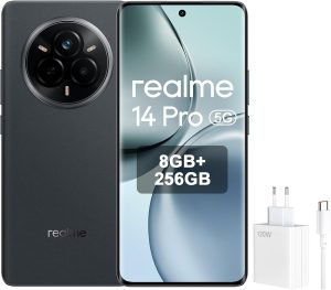 Realme 14 Pro Dual-SIM 256GB ROM + 8GB RAM (GSM Only | No CDMA) Factory Unlocked 5G Smartphone (Suede Grey) - International Version