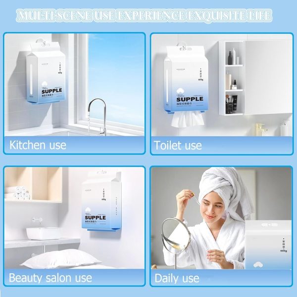 ⁦Azonee Disposable Face Towel, Thickening Ultra Soft Washcloths, 180 Count Facial Cotton Tissue, Lint-free cotton dry wipes Multi-Purpose for Skin Care, Make-up Wipes, Face Wipes and Facial Cleansing⁩ - الصورة ⁦6⁩