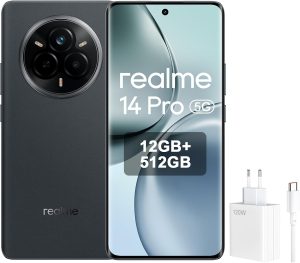 Realme 14 Pro Dual-SIM 512GB ROM + 12GB RAM (GSM Only | No CDMA) Factory Unlocked 5G Smartphone (Suede Grey) - International Version