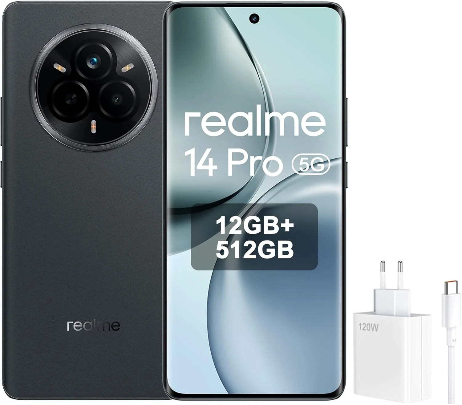 Realme 14 Pro Dual-SIM 512GB ROM + 12GB RAM (GSM Only | No CDMA) Factory Unlocked 5G Smartphone (Suede Grey) - International Version