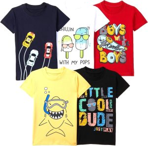 T2F boys Boys Tshirt T-Shirt (pack of 5)