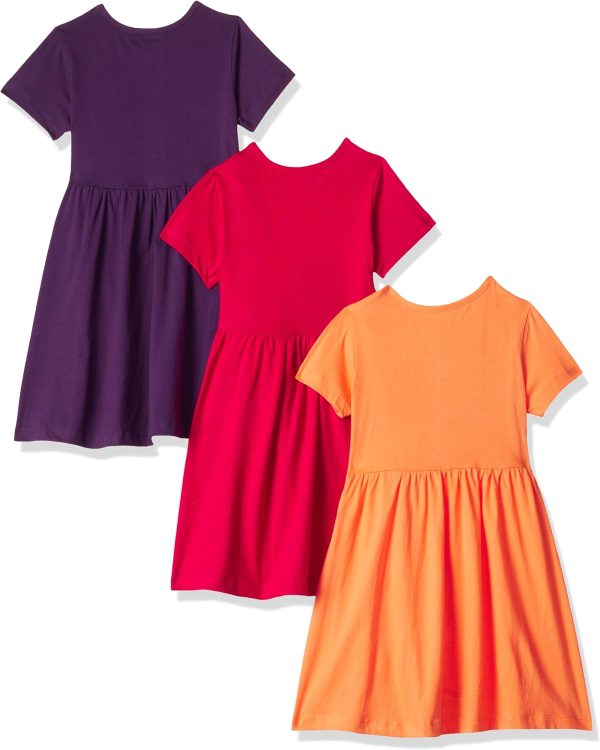 ⁦T2F girls Girls Casual dress-DRZ3P04 Casual Dress (pack of 3)⁩ - الصورة ⁦2⁩