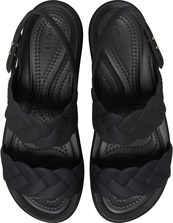 ⁦Crocs Crocs Brooklyn Woven Upper Low Wedge womens Slipper⁩ - الصورة ⁦4⁩