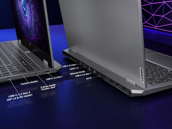 ⁦Lenovo LOQ 15IRX9 Intel Core i7-13650HX,NVIDIA GeForce RTX 3050 6GB GDDR6,12GB SO-DIMM DDR5-4800,1TB SSD M.2 2242 PCIe® 4.0x4 NVMe®,Luna Grey⁩ - الصورة ⁦4⁩