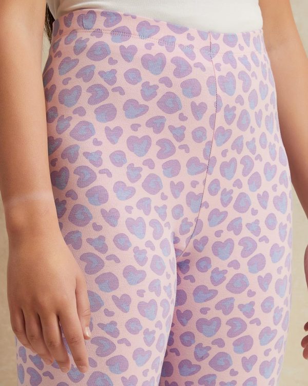 ⁦REDTAG Senior Girls Lilac Printed Leggings⁩ - الصورة ⁦4⁩