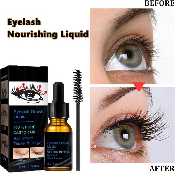⁦Salasabil Eyelash Nourishing Liquid,Eyelash Growth Serum Organic Castor Oil Eyelash Serum,Rapid Growth Strengthening Eyelash (1 pc)⁩ - الصورة ⁦5⁩