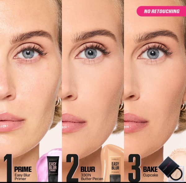 ⁦HUDABEAUTY Original Easy Blur Natural Airbrush Foundation 30 ml by Bella (330N BUTTER PECAN, 30 ml (Pack of 1)⁩ - الصورة ⁦3⁩