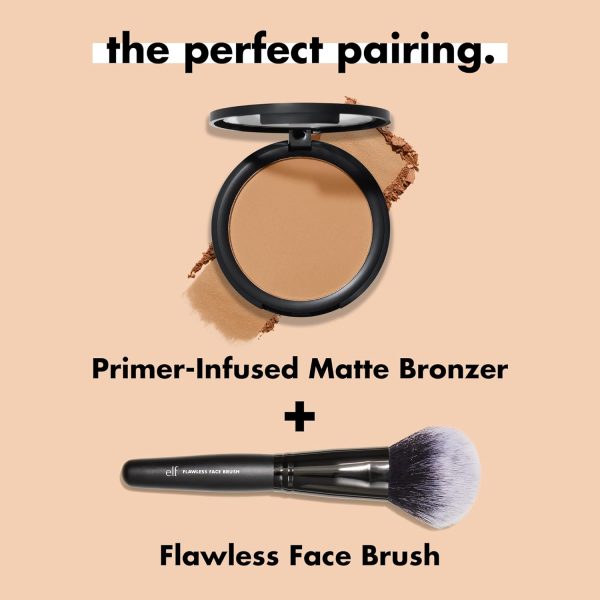 ⁦e.l.f. Primer-infused Bronzer (Long-Wear/Matte/Bold/Lightweight/Blends Easily/Contours Cheeks/All-Day Wear), Forever Sunkissed, 1 count⁩ - الصورة ⁦7⁩