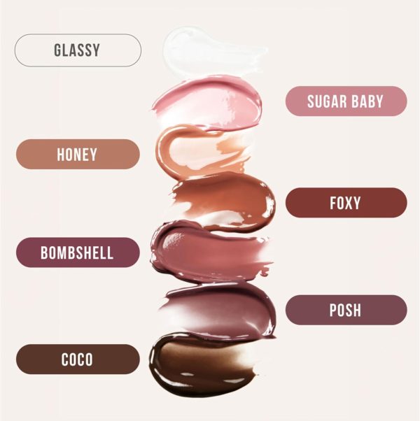 ⁦HUDA BEAUTY Faux Filler Shiny Non-Sticky Lip Gloss Bombshell - Pinky Brown 0.13FL.OZ / 3.9ml⁩ - الصورة ⁦4⁩