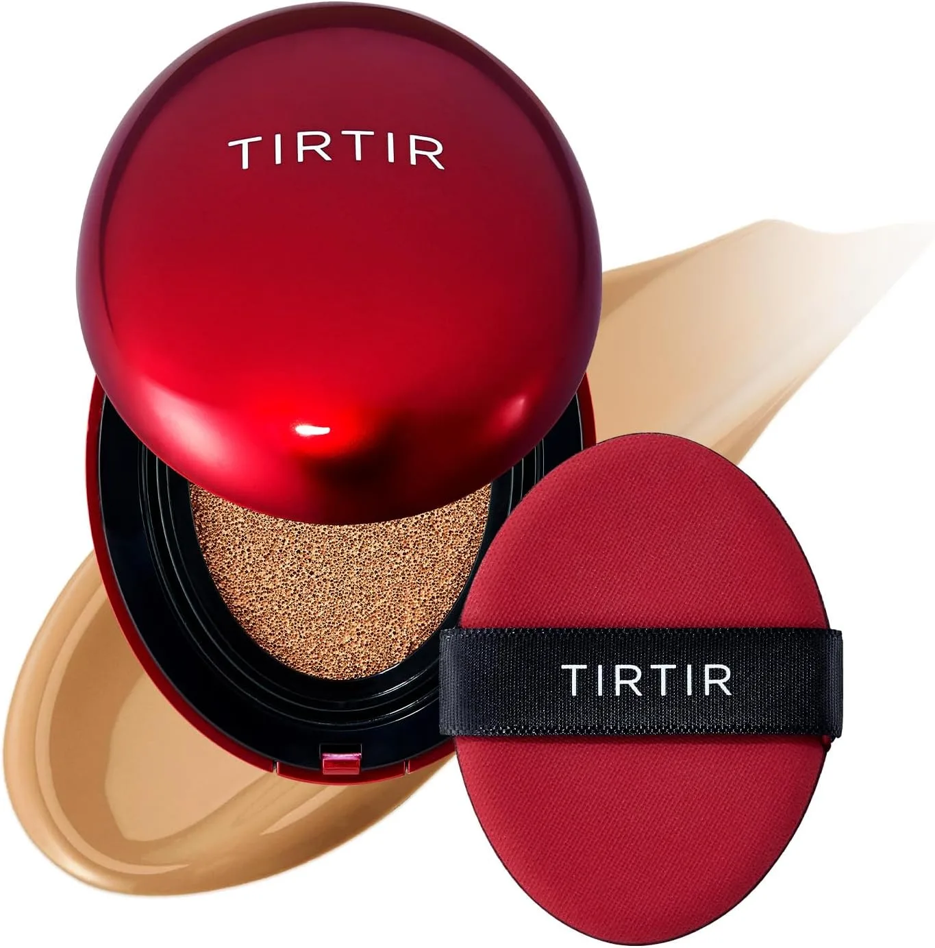 TIRTIR Mask Fit Red Cushion Foundation | Japan's No.1 Choice for Glass skin, Long-Lasting, Lightweight, Buildable Coverage, Semi-Matte (30N Rich Honey, 0.63 Fl Oz (Pack of 1))