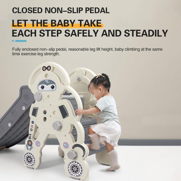 ⁦DMG Kids Slide, Indoor Outdoor Kids with Basketball Hoop Garden Slide, Toddlers Climber Freestanding Slides, for Age 1-6 Play Slide Children⁩ - الصورة ⁦2⁩