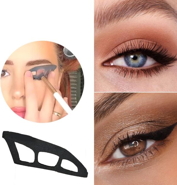 ⁦YelaJoy Eyetour Eyeshadow Tool - 2-Pack Eye Makeup Aid & Eyeliner Template, Quick Make-Up Stencils with Brush for Perfect Eye Looks⁩ - الصورة ⁦7⁩