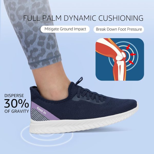 ⁦STQ Slip ins Womens Trainers Hands Free Orthopedic Shoes for Women Comfortable Slip on Shoes⁩ - الصورة ⁦4⁩