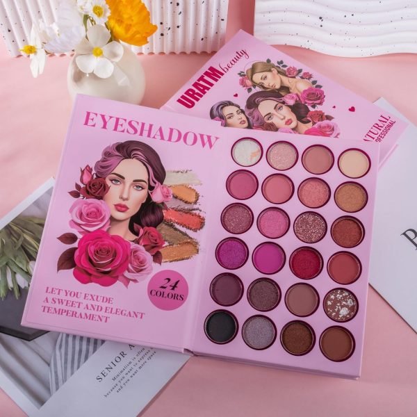 ⁦Azonee Foldable Makeup Palette Set, High-Chroma Eye Makeup Palette, Portable and Long-Lasting | Contour Blush Highlight Eyeshadow, 43 Shades for A Variety of Looks, Cosmetics Gift Set⁩ - الصورة ⁦9⁩