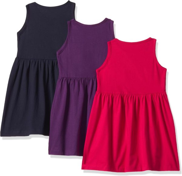 ⁦T2F girls Girls Sleeve Less Casual dress-GLS-DRZ-04 Casual Dress (pack of 3)⁩ - الصورة ⁦2⁩