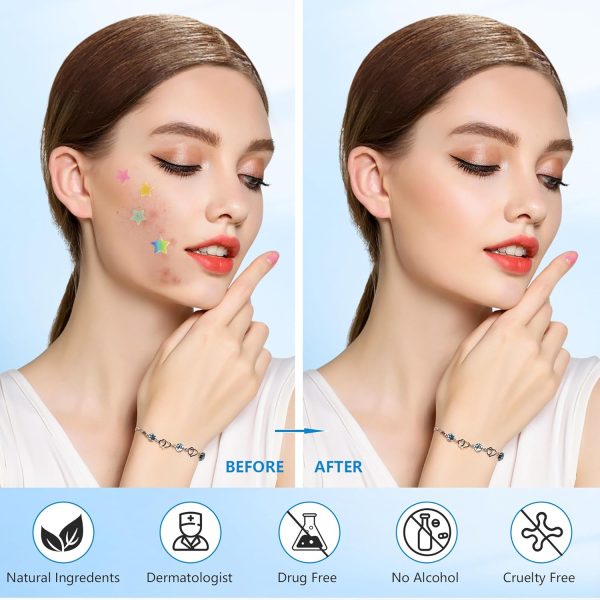 ⁦Star Face Patches for Removing Pimples, 4 Pack of 320 Acne Patches, Hydrocolloid Patches to Cover Up Pimples and Blemishes, Adhesive for Acne Blemishes⁩ - الصورة ⁦5⁩