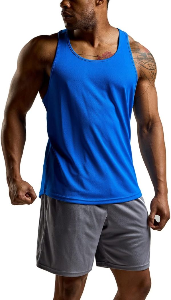 ⁦ATHLIO mens Ctn04 T-shirts Sleeveless (pack of 3)⁩ - الصورة ⁦6⁩