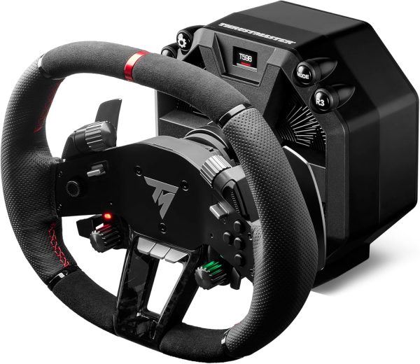 ⁦Thrustmaster Hyper Car Wheel Add-On, Ergonomic and wrapped with Leather and Alcantara, Works with Thrustmaster's T818 and T598 ecosystem bases - Compatible on PS5, PS4 and PC⁩ - الصورة ⁦5⁩