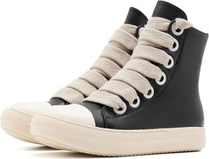 ATBELL High Top Sneakers for Women Jumbo Lace-up Fashion Platform Sneaker Comfort Thick Soles Trainers Walking Casual Shoes