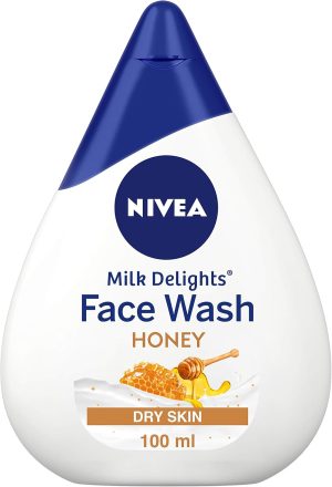 NIVEA Milk Delight Face wash For Oily, Normal, Sensitive Dry skin 100ml Pack (Moisturizing Honey - Dry skin)