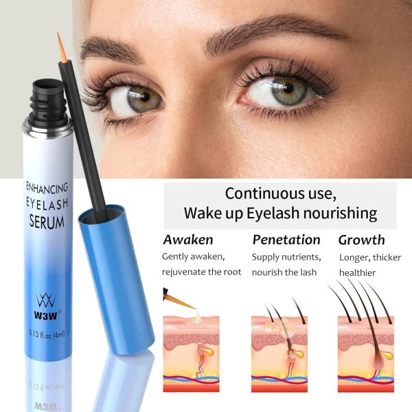 ⁦Azonee Lash Serum, Eyelashes Serum for Eyelash & Eyebrow Growth, 4ml Rapid Eyelash Growth Enhancing Serum, Lash Serum for Eyelash Enhance, Gentle Formula for Longer, Fuller, and Thicker Lashes & Brows⁩ - الصورة ⁦2⁩