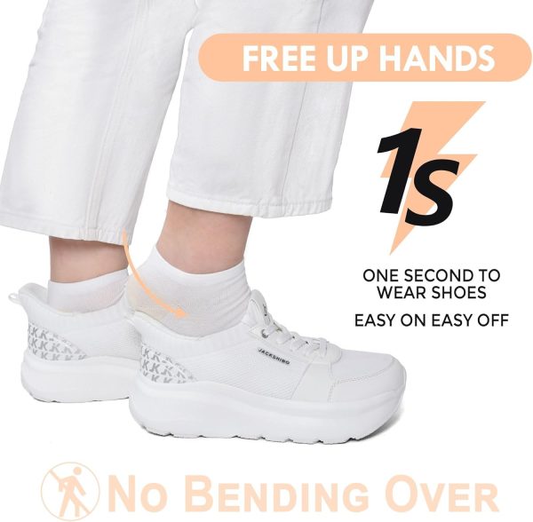 ⁦JACKSHIBO Womens Hands Free Slip ins Shoes | Athletic Slip On Casual Walking Shoes | Lightweight Cloud Shoes | Non Slip Walking Sneakers⁩ - الصورة ⁦2⁩