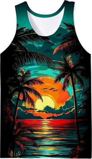 RAISEVERN Funny 3D Printed Tank Tops Mens Summer Sleeveless Vest T-Shirt