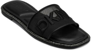 DKNY Badin Studded Flat Sandal With Logo womens Slide Sandal