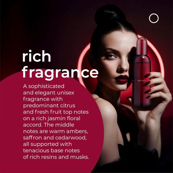 ⁦Milton-Lloyd Luxury Fragrance - Dark Red Eau de Parfum, Long Lasting Perfume and Aftershave for Men and Women, 100ml⁩ - الصورة ⁦4⁩