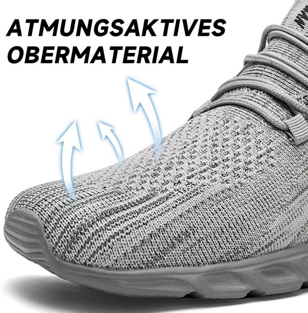 ⁦VGPSFN Women's Slip-On Outdoor Trainers, Lightweight and Breathable Sports Shoes, Everyday Leisure Shoes, Comfortable Shoes with Flat Sole for Road Running, Hiking, Training⁩ - الصورة ⁦2⁩