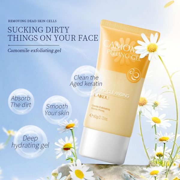 ⁦NALACAL Chamomile Exfoliating Gel (60g), Deep Cleansing and Gentle Exfoliation for Shrinking Pores – Removes Dirt, Tightens, Hydrates, and Repairs Skin – Soothes, Softens, and Improves Skin Tone⁩ - الصورة ⁦3⁩