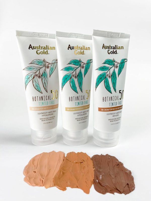 ⁦Australian Gold Botanical Sunscreen Tinted Face BB Cream SPF 50, 3 Ounce | Fair-Light | Broad Spectrum | Water Resistant | Vegan | Antioxidant Rich⁩ - الصورة ⁦8⁩