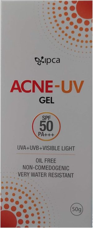 IPCA Acne UV SPF 50 Sunscreen Gel PA+++, 50 gm