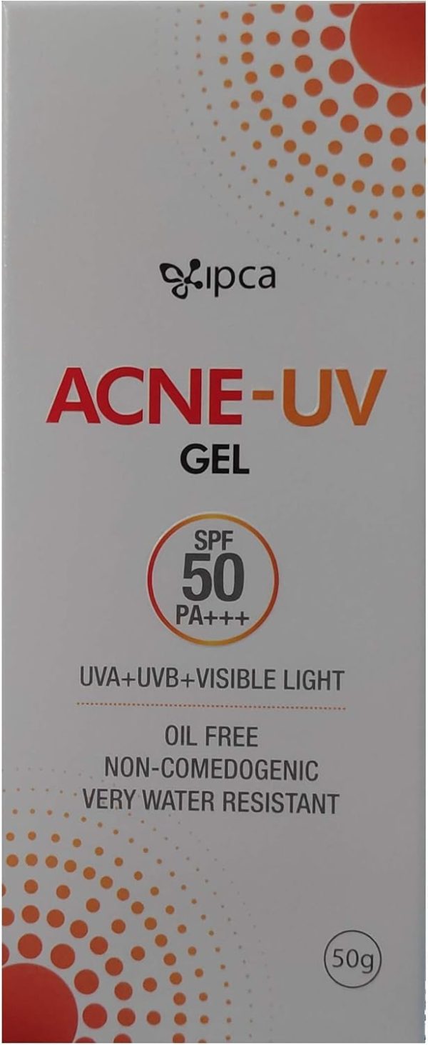 IPCA Acne UV SPF 50 Sunscreen Gel PA+++, 50 gm