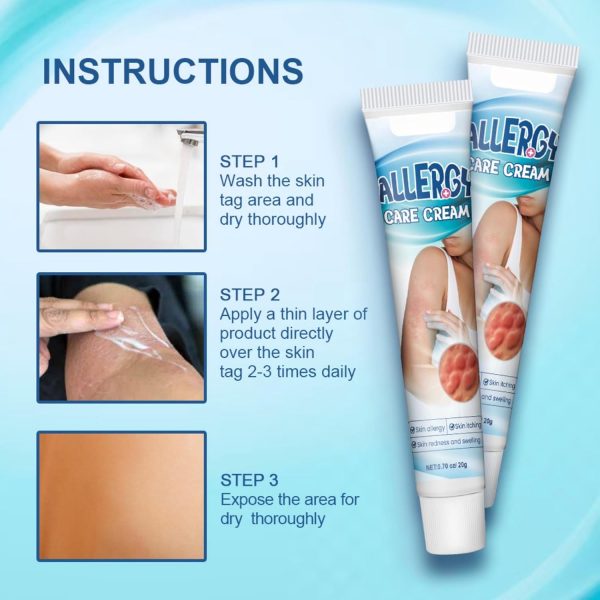⁦NOVOLAN Allergy Care Cream - 20g Anti-Allergy Relief Ointment for Skin Itch, Bug Bites, Fungal Infections, & Irritation - Provides Soothing Relief from Itching & Inflammation - Hypoallergenic Formula⁩ - الصورة ⁦3⁩